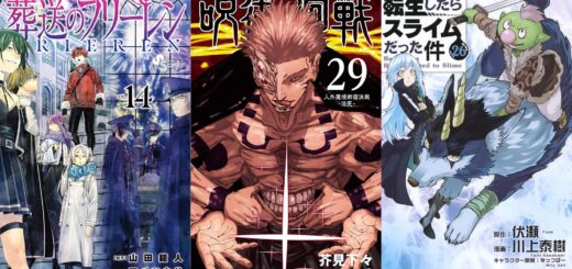 Os volumes de mangás das 3 grandes publishers do Japão com mais copias impressas no último ano